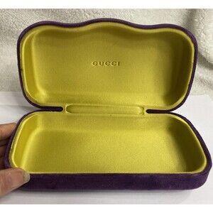 Gucci Purple Velvet Sunglasses/Eyeglasses Hard Case Designer XL